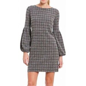 Cremieux - Gray & Black Windowpane Dress - Medium